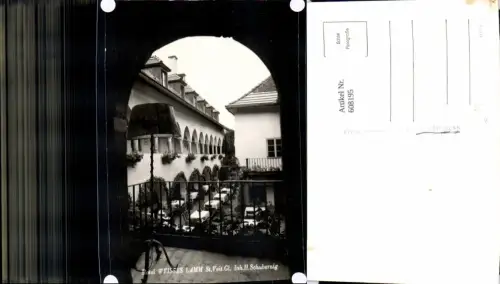 608195,Foto Ak St Veit a. d. Glan Hotel Weisses Lamm Blick auf Gastgarten