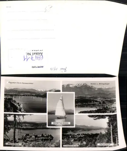 654711,Mehrbild Ak Maria Wörth Pörtschach Velden Segelboot