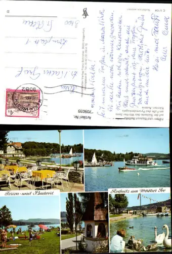 709039 Mehrbild AK Reifnitz Wörthersee Schiff Dampfer Bildstock Schwan