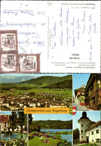 709041 Mehrbild AK Feldkirchen und Umgebung Malerwinkel Schloss Gradisch Goggausee