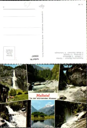 709047 Mehrbild AK Maltatal Fallbach Maltabach Hochsteg Gössfall Weide Koschach Wasserfall