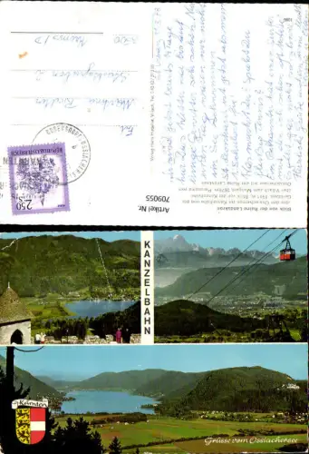 709055 Blick v. d. Ruine Landskron Kanzelbahn Ossiachersee