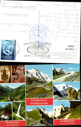 709061 Mehrbild AK Großglockner Hochalpenstraße Heiligeblut Murmeltiere Pasterze