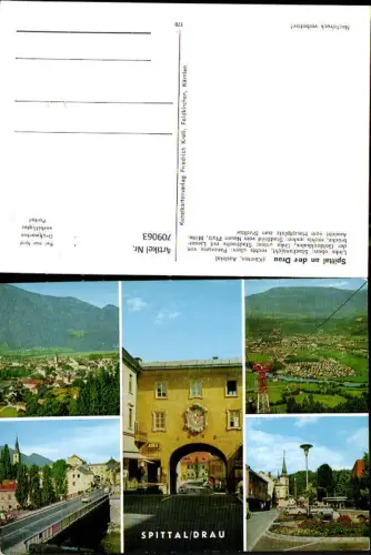 709063 Mehrbild AK Spittal an der Drau Stadtmotiv Goldeckbahn Stadttor