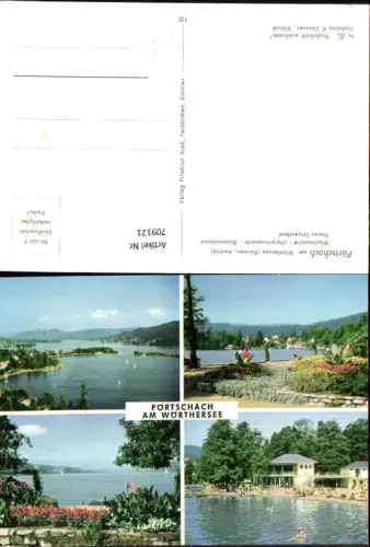 709121 Mehrbild AK Pörtschach a. Wörthersee Westansicht Uferpromenade Strandbad