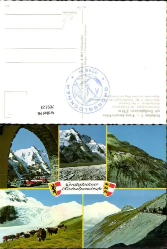 709123 Mehrbild AK Großglockner Hochalpenstraße Heiligenblut Parkplatz Franz-Josephs-Höhe VW Bully Käfer