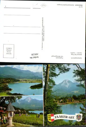 709128 Mehrbild AK Egg Faakersee Campingstrand Marterl