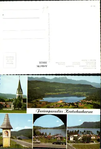 709131 Mehrbild AK Keutschach Keutschachersee Kirche Strandbad Höhenwirt Camping