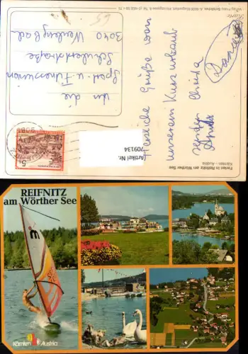 709134 Mehrbild AK Reifnitz a. Wörthersee Wassersport Schiffsanlegestelle Schwäne