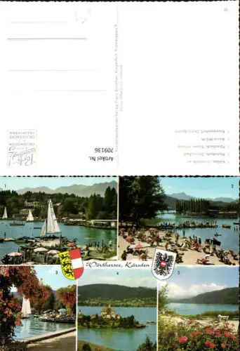 709136 Mehrbild AK Velden Pörtschach Maria Wörth Krumpendorf Segeln Wörthersee