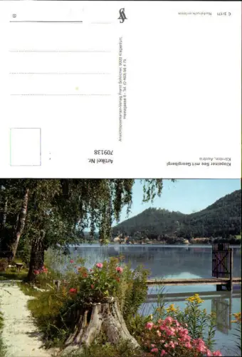 709138 Klopeiner See mit Georgibergl Uferansicht Klopeinersee