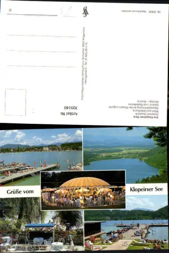 709140 Mehrbild AK Klopeinersee Seelach Unterburg Abendstimmung in d. Blauen Lagune