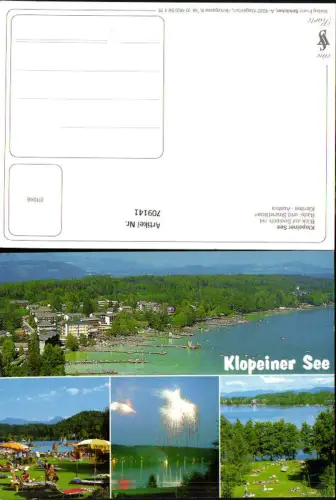 709141 Mehrbild AK Klopeiner See Seelach Strandleben Feuerwerk Klopeinersee