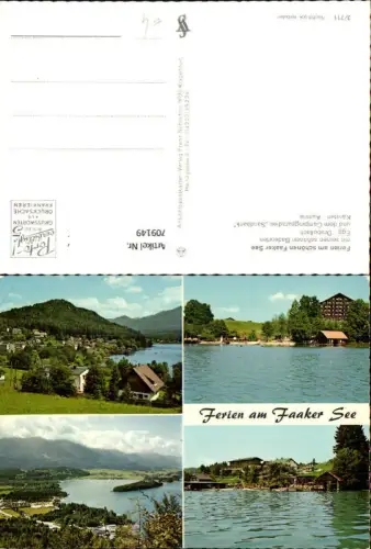 709149 Mehrbild AK Faaker See Egg Drobollach Camping Sandbank