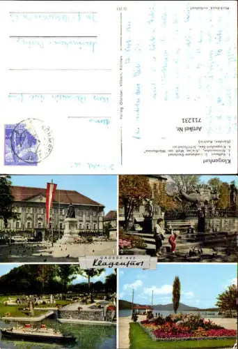 711231 Mehrbild AK Klagenfurt Rathaus Lindwurm Minimundus Schiffstation