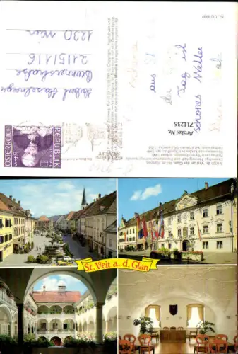 711236 Mehrbild AK St Veit a. d. Glan Rathaus Rathaussaal