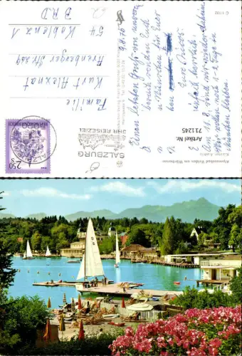 711245 Velden am Wörthersee Ansicht mit Segelboote