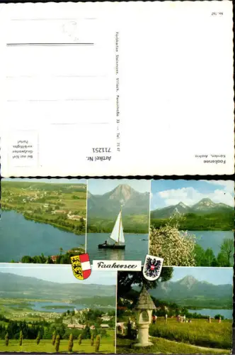 711251 Mehrbild AK Faakersee Bildstock b. Finkenstein Segelboot Heinzen