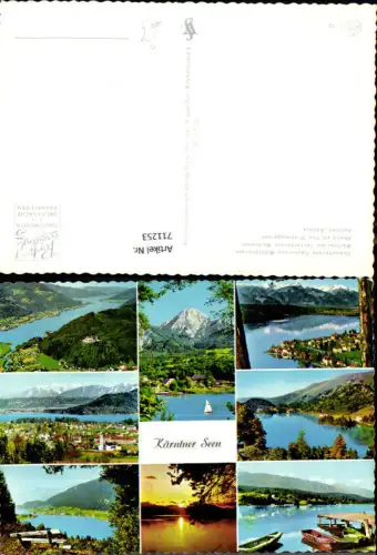 711253 Mehrbild AK Kärntner Seen Klopeinersee Millstättersee Weißensee Presseggersee