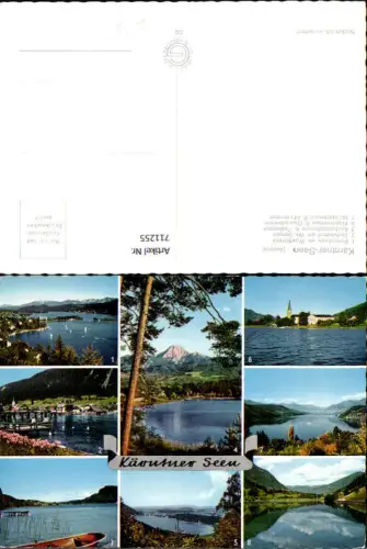 711255 Mehrbild AK Kärntner Seen Pörtschach a. Wörthersee Techendorf Weißensee Klopeinersee Afritzersee
