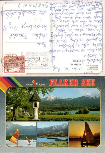 711307 Mehrbild AK Faaker See Bildstock Finkenstein Segelboot