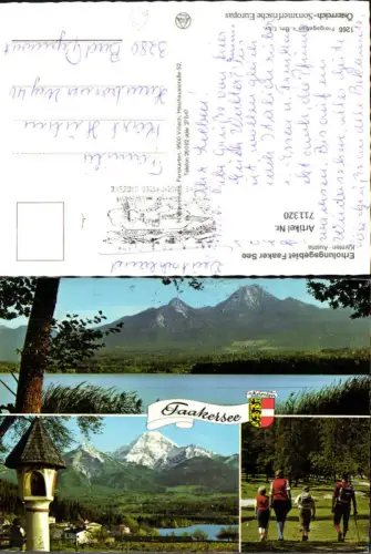 711320 Mehrbild AK Faakersee Bildstock Finkenstein Wandern Villach