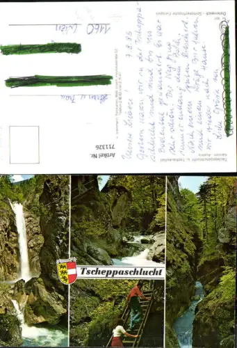 711326 Mehrbild AK Tscheppaschlucht u. Tschaukofall Wasserfall b. Ferlach