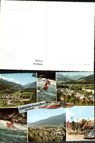 711330 Mehrbild AK Gmünd Lieserbrücke Spittal a. d. Drau Kanu WM Strecke Lieser VW Käfer Wassersport