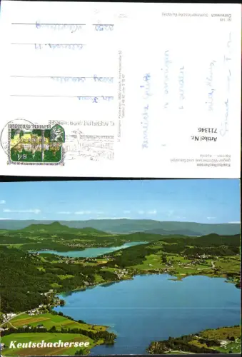 711346 Luftbild Keutschachersee geg. Wörthersee u. Saualpe Keutschach a. See Klagenfurt