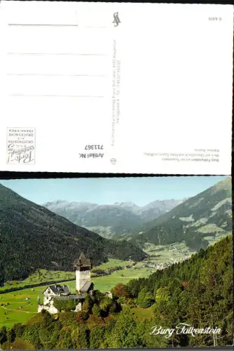 711367 Burg Finkenstein a. d. Tauernbahn Blick Obervellach u. Hohe Tauern im Mölltal