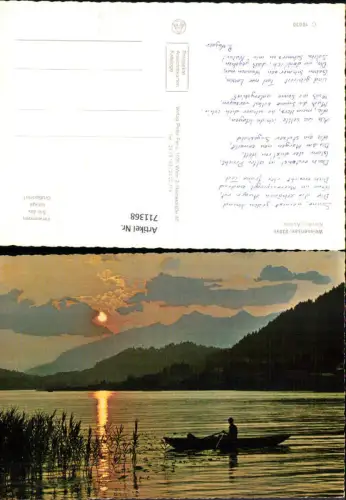 711368 Weissensee Abendstimmung Ruderboot