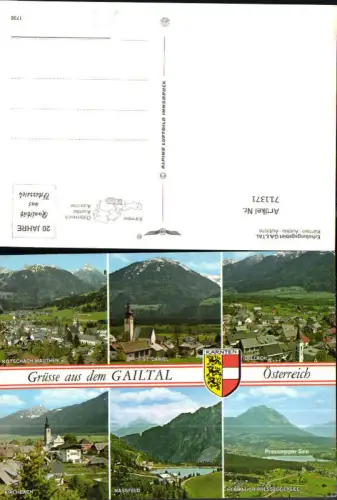 711371 Mehrbild AK Gailtal Kötschach-Mauthen St Daniel Dellach Nassfeld Kirchbach Hermagor-Presseggersee