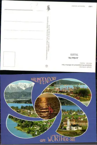 711372 Mehrbild AK Krumpendorf a. Wörthersee Ansichten Segelboot Badeufer