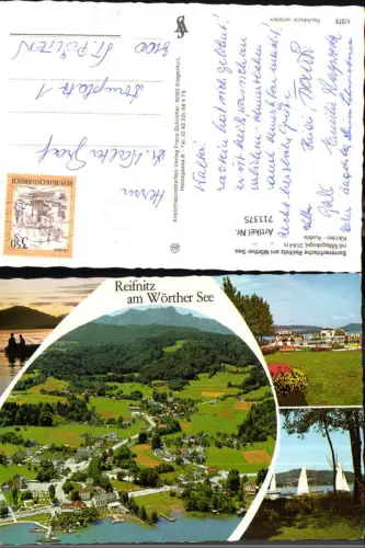 711375 Mehrbild AK Reifnitz a. Wörthersee mit Mittagskogel Schiffsanlegestelle Schiffe Segelboote