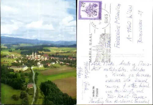 711650 Luftbild Maria Saal i. Kärnten Totale mit Wallfahrtskirche
