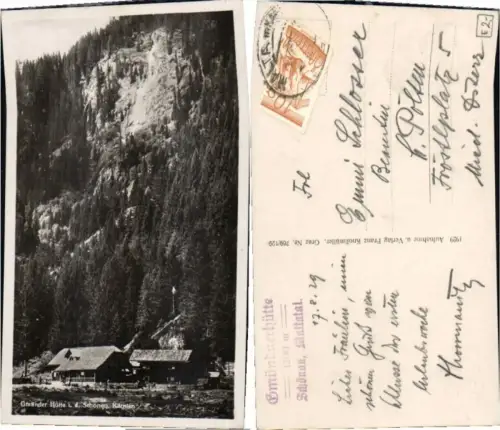 70402,Gmündner Hütte Gmünd Schönau Malta 1929
