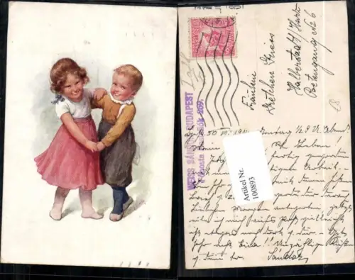100893,Karl Feiertag Süsse Kinder tanzen B.K.W.I 393-4