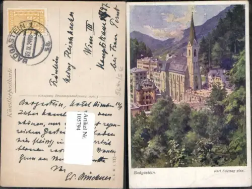 105794,Bad Gastein Kirche sign. Karl Feiertag B.K.W.I 213-2