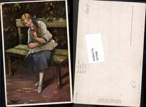 107990,Elly Frank Hier bin ich Süsses Mädchen auf Bank