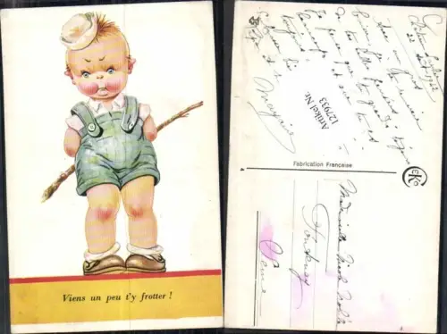 127933,Achille Mauzan unsign. Süsse Kinder Künstlerkarte Junge