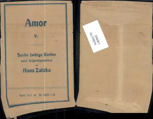 140902,Hans Zatzka Amor Umschlag Serie 113 Ackermann Verlag 1431-36