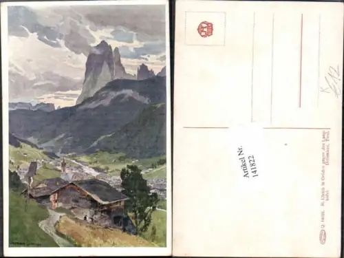 141822,E. Harrison Compton St Ulrich Gröden Dolomiten