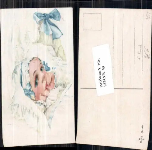 143039,Elly Frank signierz Kleinkind lutscht Daumen Baby