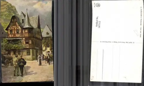 187112,Künstler Ak Heinrich Hoffmann Bacharach Das alte Haus