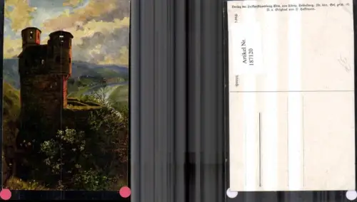 187120,Künstler Ak Heinrich Hoffmann Das Schwalbennest m. Blick a. Neckarsteinach