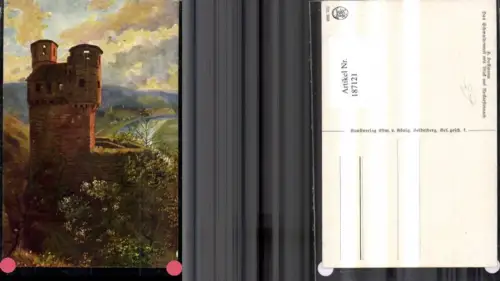 187121,Künstler Ak Heinrich Hoffmann Das Schwalbennest m. Blick a. Neckarsteinach