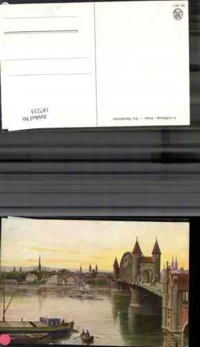 187233,Künstler Ak Heinrich Hoffmann Bonn Die Rheinbrücke