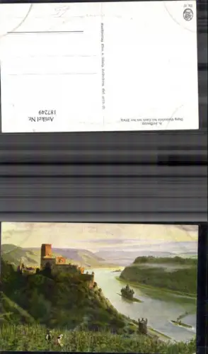 187249,Künstler Ak Heinrich Hoffmann Burg Gutenfels b. Gaub m. d. Pfalz
