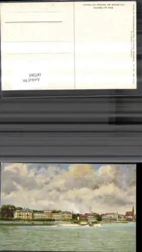 187265,Künstler Ak Heinrich Hoffmann Blick a. Biebrich m. Schloß d. Herzöge v. Nassau