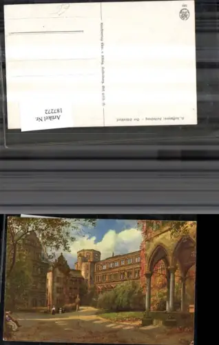 187272,Künstler Ak Heinrich Hoffmann Heidelberg Der Schloßhof